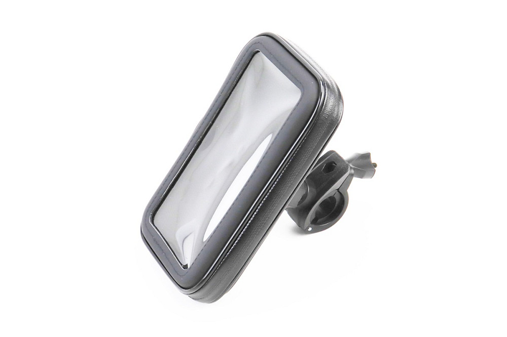 УЦІНКА Тримач-чохол телефону (L) 155х85х30мм на кермо, сенсорна плівка, вологозахисний, швидкознімний (слабке кріплення фіксації чохла) Киев - изображение 1