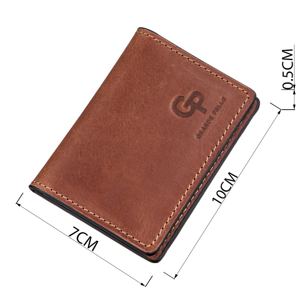 Обложка для водительских прав гладкая кожа Коричневая (GRANDE PELLE) Киев - изображение 3