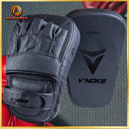 Боксерские лапы V`Noks Vi Venti Black профессиональные тренировочные лапы из натуральной кожи Киев - изображение 1