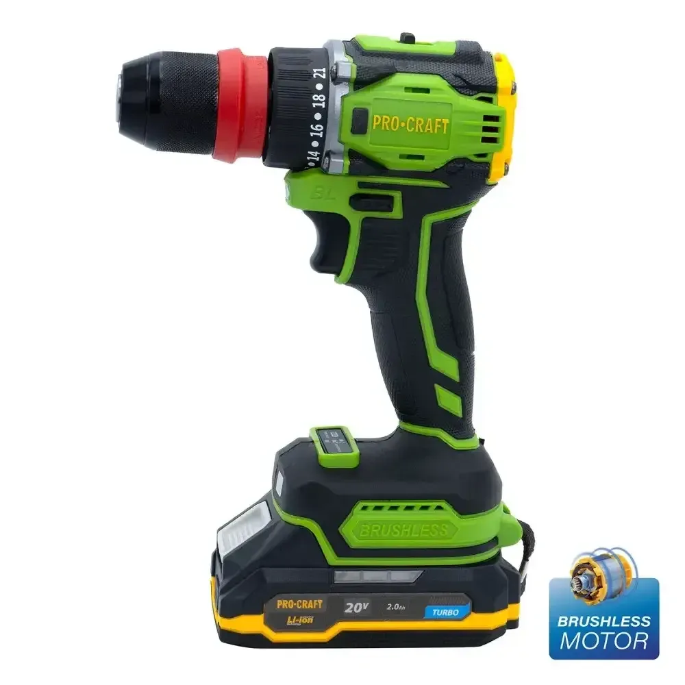 Акумуляторний шуруповерт Procraft 20 В безщітковий 1 АКБ 2 А·год та зарядкою у кейсі, Шурупокрут PA18Pro DFR Львів - фото 7