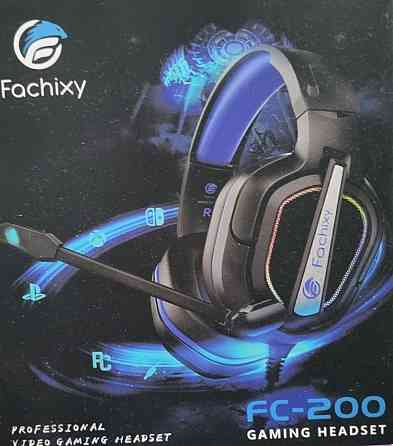 Навушники ігрові для гравців + Мікрофон: LED RGB PC Fahixy fc-200.Fachixy Харків