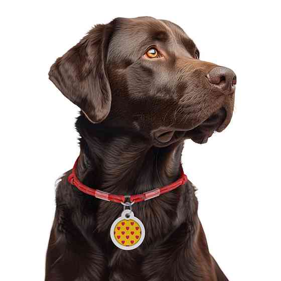 Шнурок для адресника з паракорду WAUDOG Smart ID, світловідбиваючий, розмір М, діаметр 4 мм, довжина 42-76 см червоний Київ