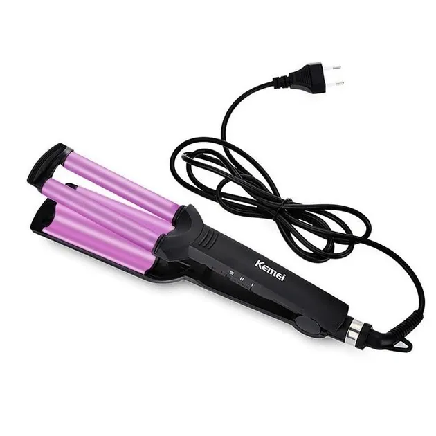 Подвійна плойка-хвиля для волосся з керамічним покриттям, терморегулятором та безпечним наконечником Одеса - фото 9