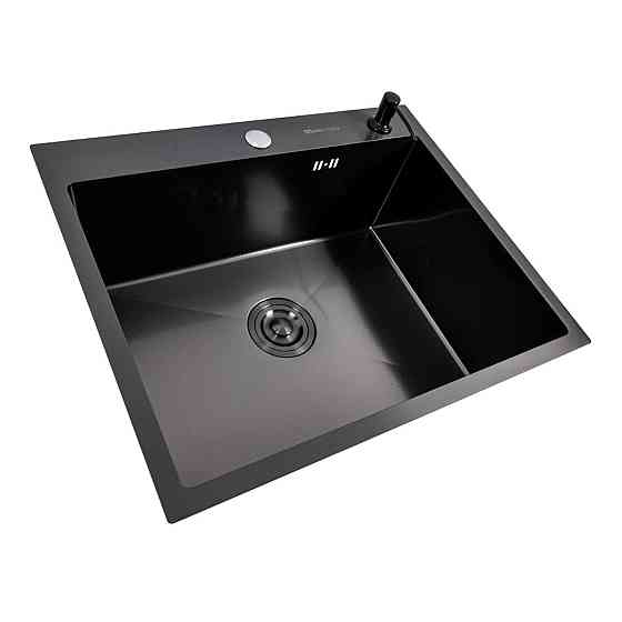 Кухонна мийка 60*50 PVD чорна VALESO Handmade DECOR (3,0/0,8) Коломыя