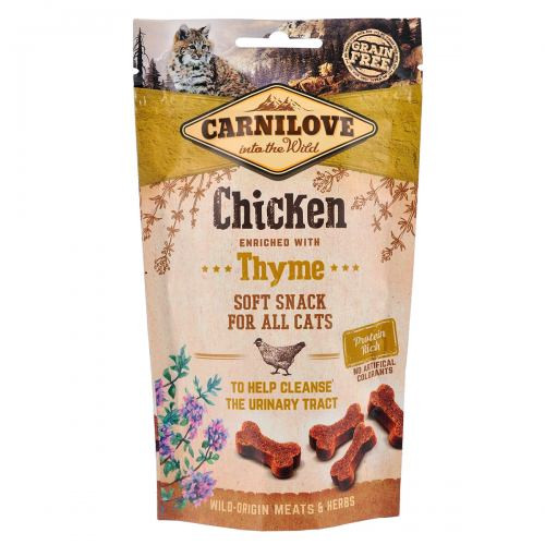 Ласощі Carnilove Cat Semi Moist Snack Chicken with Thyme для котів для здоров я сечовивідних шляхів з куркою та чебрецем 50 Київ - фото 1