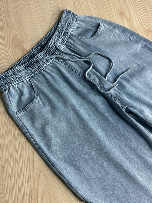 Джинси жіночі Immet 8602 MOM тенсель тонкі талія на резинці блакитні, блакитний, 31, 31, 80 см, 110 см Київ - фото 6
