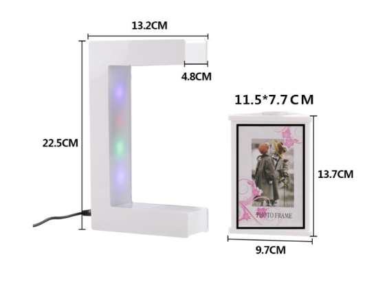 Левитирующая фоторамка-ночник на 3 три фото Фоторамка левитация Белая Кременчуг