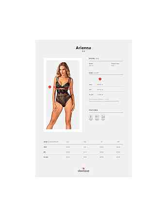 Бюстгальтер с двойными лямками Obsessive Arienna черный, XS/S Sex Aura Киев