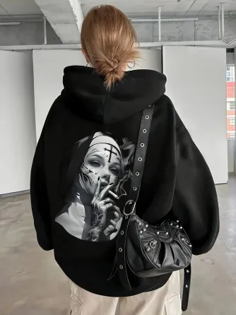 Худі жіноче, світшот чорний, модна толстовка 2700322497 розмір 52 Дніпро