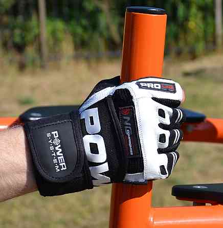 Рукавички для фітнесу Power System PS-2700 No Compromise Black/White M Луцьк