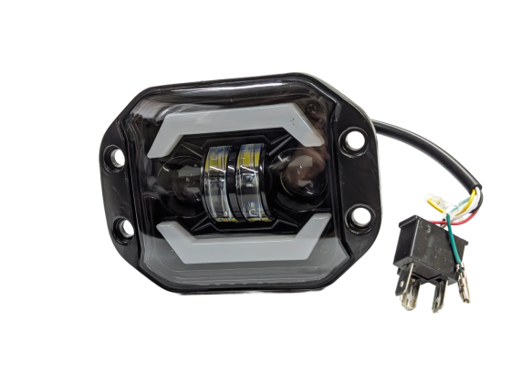 Світлодіодна фара StarLight HP-GZD-265-05 ближнє/дальнє DRL + поворот універсальна прямокутна 12/24V Харків