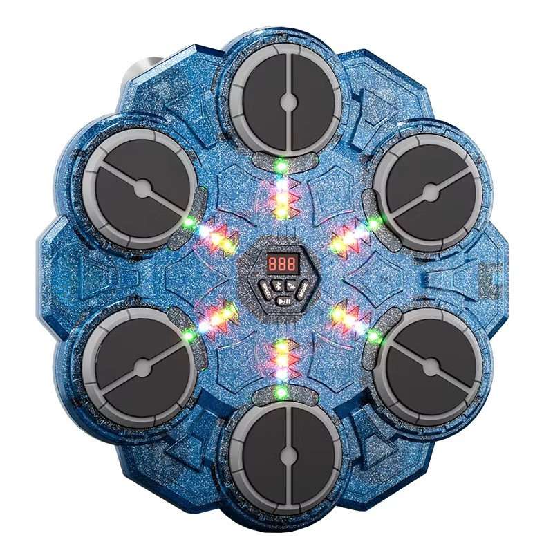 Тренажер для боксу на 6 цілей з рукавичками, дитяча мішень, акумуляторний, музичний, з Bluetooth, колір: прозоро-синій Кам'янець-Подільський - фото 8