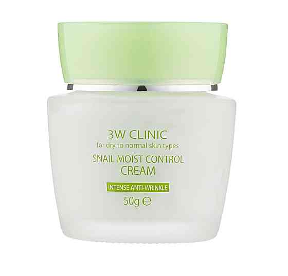 Зволожуючий крем для обличчя з равликовим муцином Snail Moist Control Cream 3W Clinic 50 г Київ
