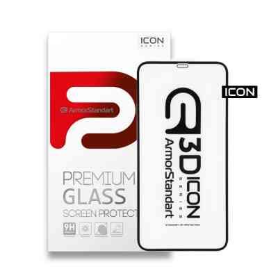 Скло захисне Armorstandart Icon 3D для Apple iPhone 11 Pro Max Black (ARM55717-GI3D-BK) Вінниця