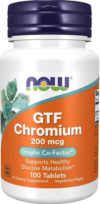 Хром Now Foods GTF Chromium 200 мкг 100 таб Київ - фото 1