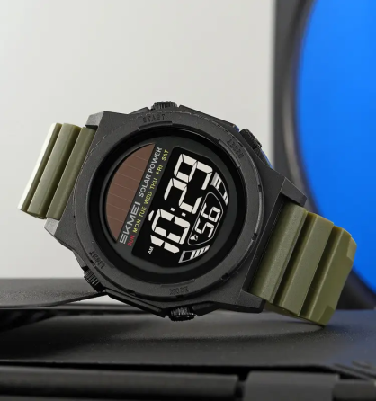 Годинник чоловічий наручний на сонячній батареї Skmei 2358 solar (Зелений із чорним) Вінниця
