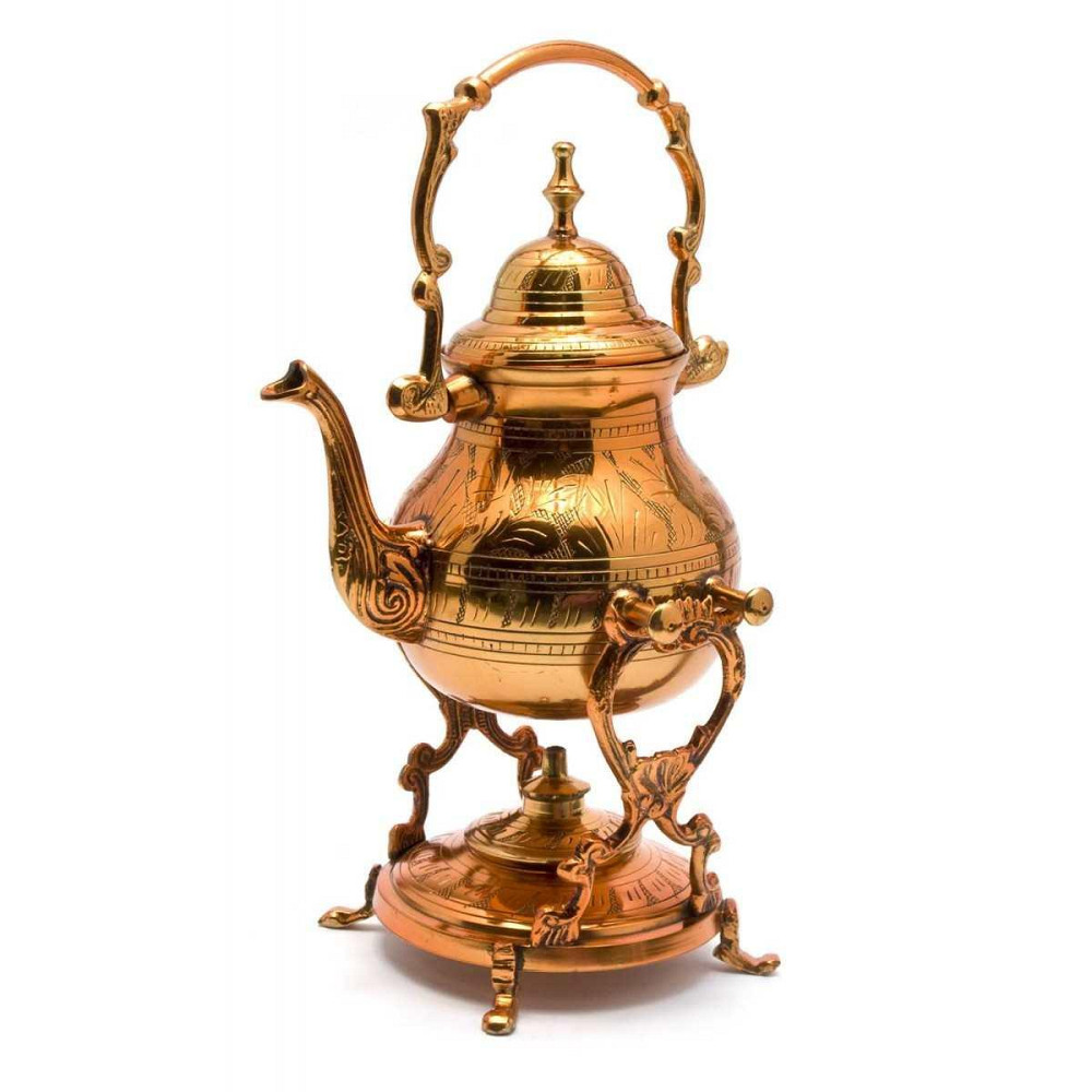Чайник бронзовый с горелкой на подставке Киев - изображение 1