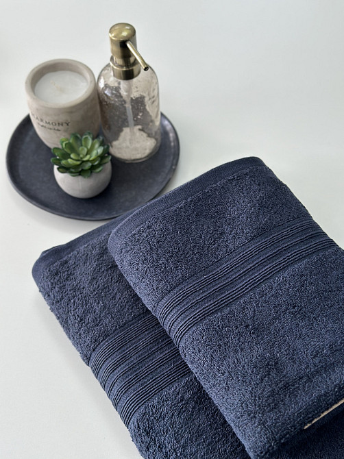 Комплект рушників Ideal Textile з бордюром 2 шт (50х90см + 70х140см) 500 г/м2 (56860401) Чернівці - фото 3