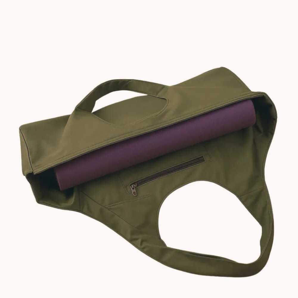 Сумка для йоги спортивная, йога-сумка наплечная для коврика и спортивной формы для тренировок и спорта,зелёная Каменец-Подольский - изображение 7