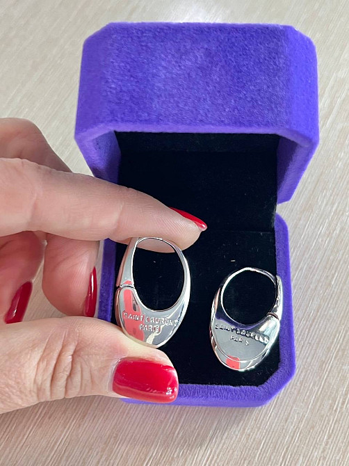 Сережки Saint Laurent у білому золоті Одеса - фото 1