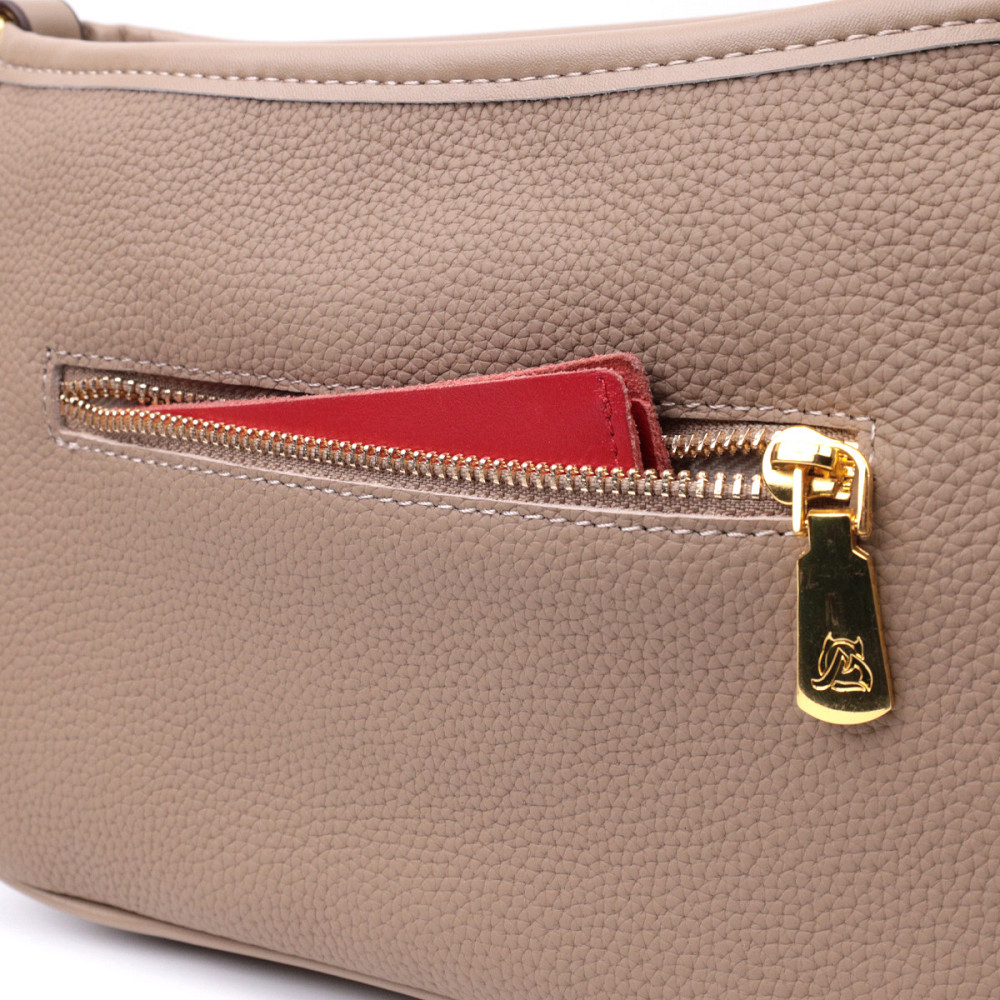 Женская сумка с двумя съемными ручками из натуральной кожи Vintage 22632 Бежева Киев - изображение 9