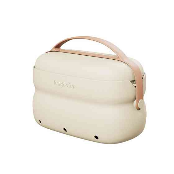 Сумочка силіконова 2в1 косметичка дорожня для аксесуарів у ванну кімнату і душ, водонепроникна, бежева Кам'янець-Подільський