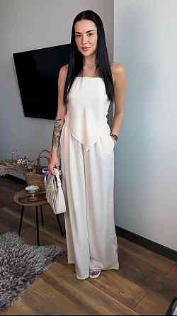 Женский стильный повседневный костюм тройка дабл шелк жатый Одесса