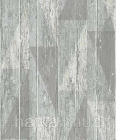 Шпалери вінілові на флізеліні Rasch Clasik 0,53х10 під дошку структурні сірі зелені Київ