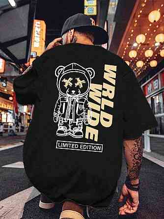 Футболка мужская с принтом  44 Черная 2634326199 Днепр