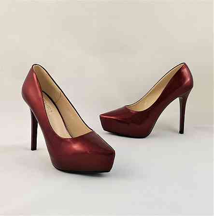 Жіночі Бордові Туфлі на Підборах Шпильці Лакові Модельні (розміри: 36,37,38,39,40) - 16-6 Дніпро