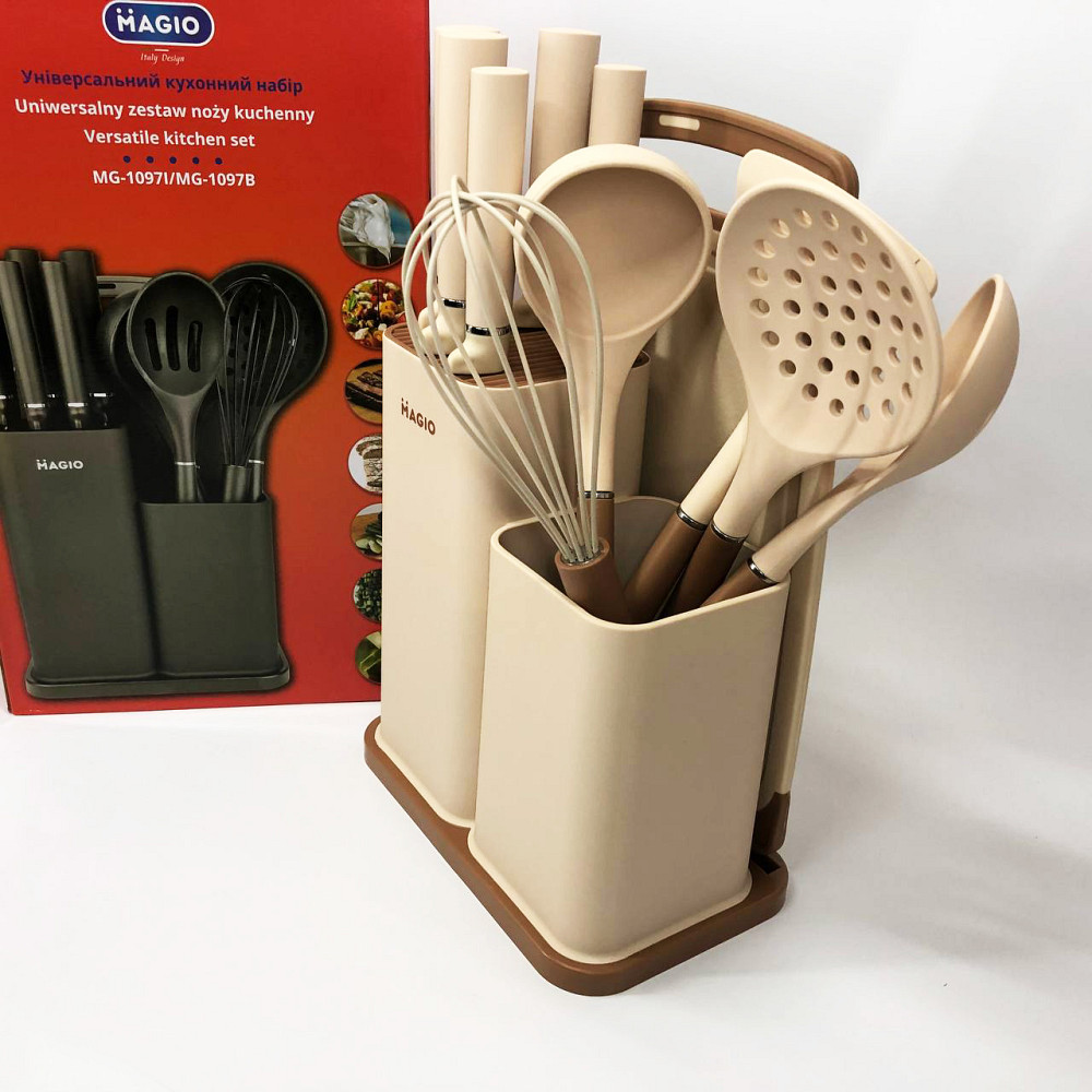 Приналежності для кухаря Magio, Набір для господині кухонний, Кухонні предмети силікон MJ-84 Івано-Франківськ - фото 6