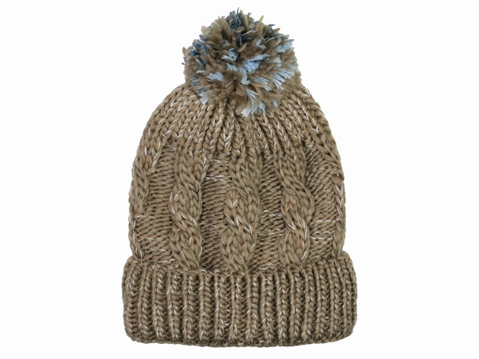 Шапка з бубоном в'язана чоловіча Київ - фото 1