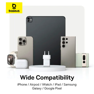 Зарядний пристрій Baseus Palm Fast Charger 1C 20W + Cable 1.0m Type-C 60W white (P10111602213-01) Вінниця - фото 10