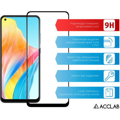 Скло захисне ACCLAB Full Glue Oppo A78Black (1283126582882) Вінниця - фото 3
