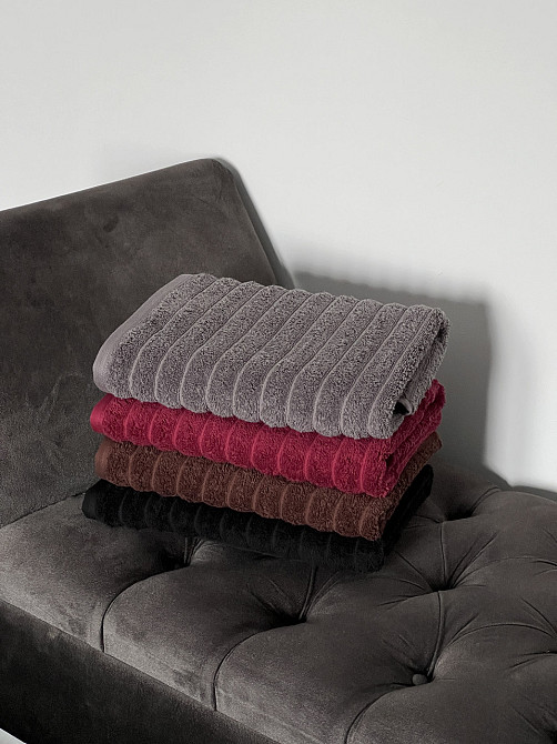 Рушник однотонний Ideal Textile Хвилі 40х60 см 450 г/м2 (56861075) Чернівці - фото 2