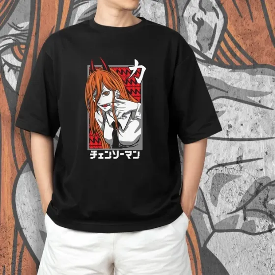 Футболка для подростка мальчика с принтом Человек Бензопила Power 3 Размер 160 Anime10483 Днепр