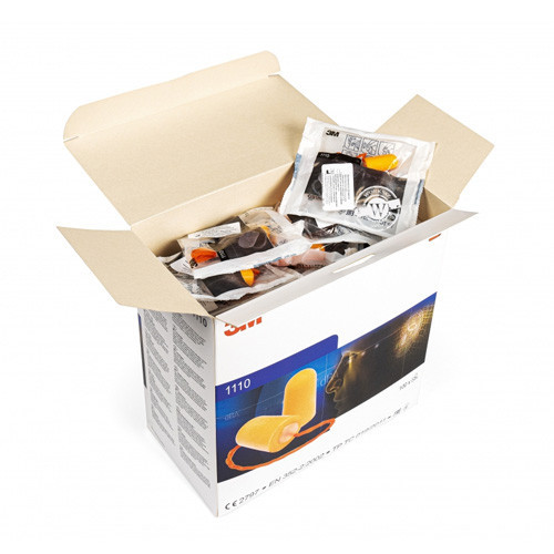 Беруши 3M 1110 29дБ со шнурком упаковка 100 пар затычки в уши противошумные мягкие Киев - изображение 1