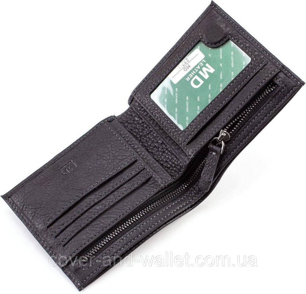 Стильний чоловічий гаманець із натуральної шкіри на магнітах Marco Coverna 237-1 Київ - фото 8