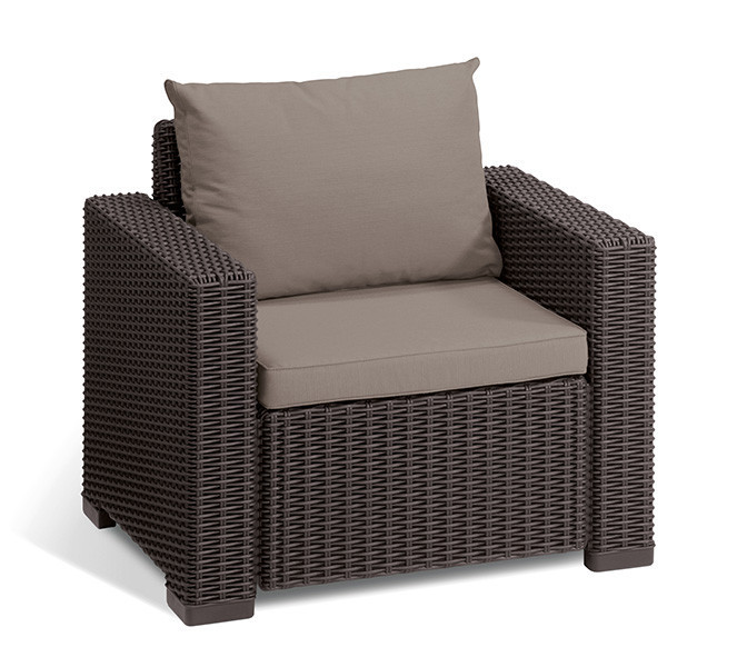 Комплект садових меблів Keter California 3 seater, коричневий Київ - фото 5