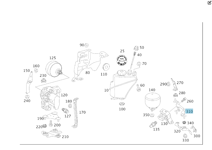 Mercedes-Benz  A2213200635 Кронштеїн задніх клапанів гідропідвіски CL C216 S-class short W221 S-class long V221 Одеса - фото 2