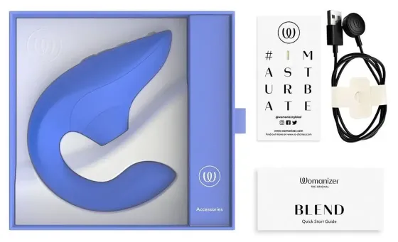 Вакуумний кліторальний стимулятор Womanizer Blend Vibrant Blue Львів