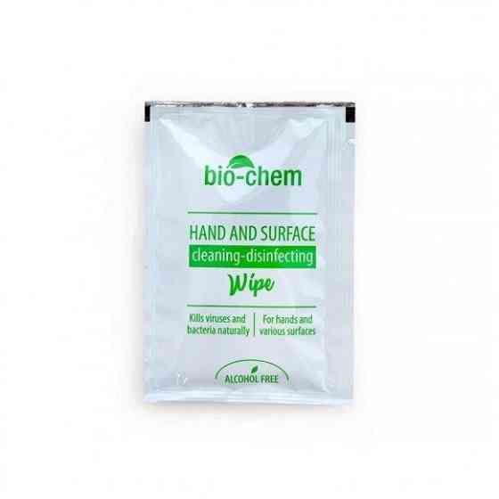 ЧИСНІ І ДАЗИНФІЧНІ САЛФЕТКИ, Bio-Chem, Коробка 20 шт. Дніпро