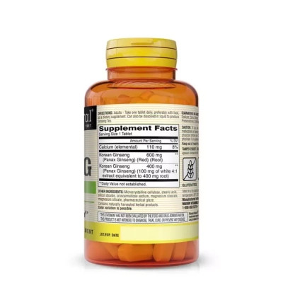 Травы Mason Natural Женьшень Корейский, 1000 мг, Korean Ginseng, 60 таблеток (MAV11415) Винница - изображение 2