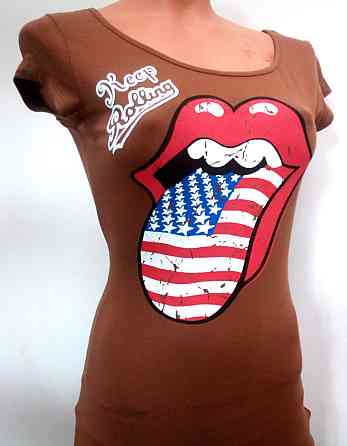 Женская футболка ROLLING STONES,мультик Сумы