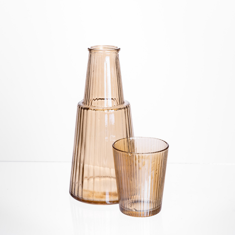 Кувшин з стаканом 800 мл для напоїв Коричневий Київ - фото 2