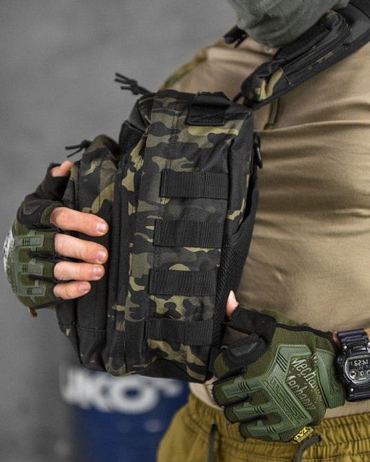 Рюкзак патрульный однолямочный SILVER KNIGHT 8л darck РГ4625 Одесса - изображение 5