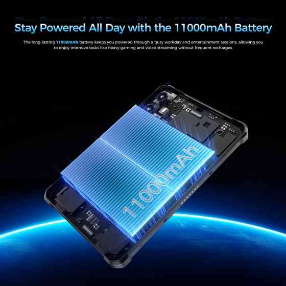 Планшет Oukitel RT3plus 8” HD / 4GB/128GB / G81 / 11000mAh / 16+8Мп / IP69K / LTE Black Винница