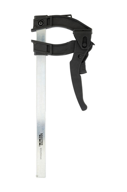Струбцина столярна MASTERTOOL F-Type швидкозатискна 250×90 мм 600 Н 07-0014 Коломыя - изображение 1