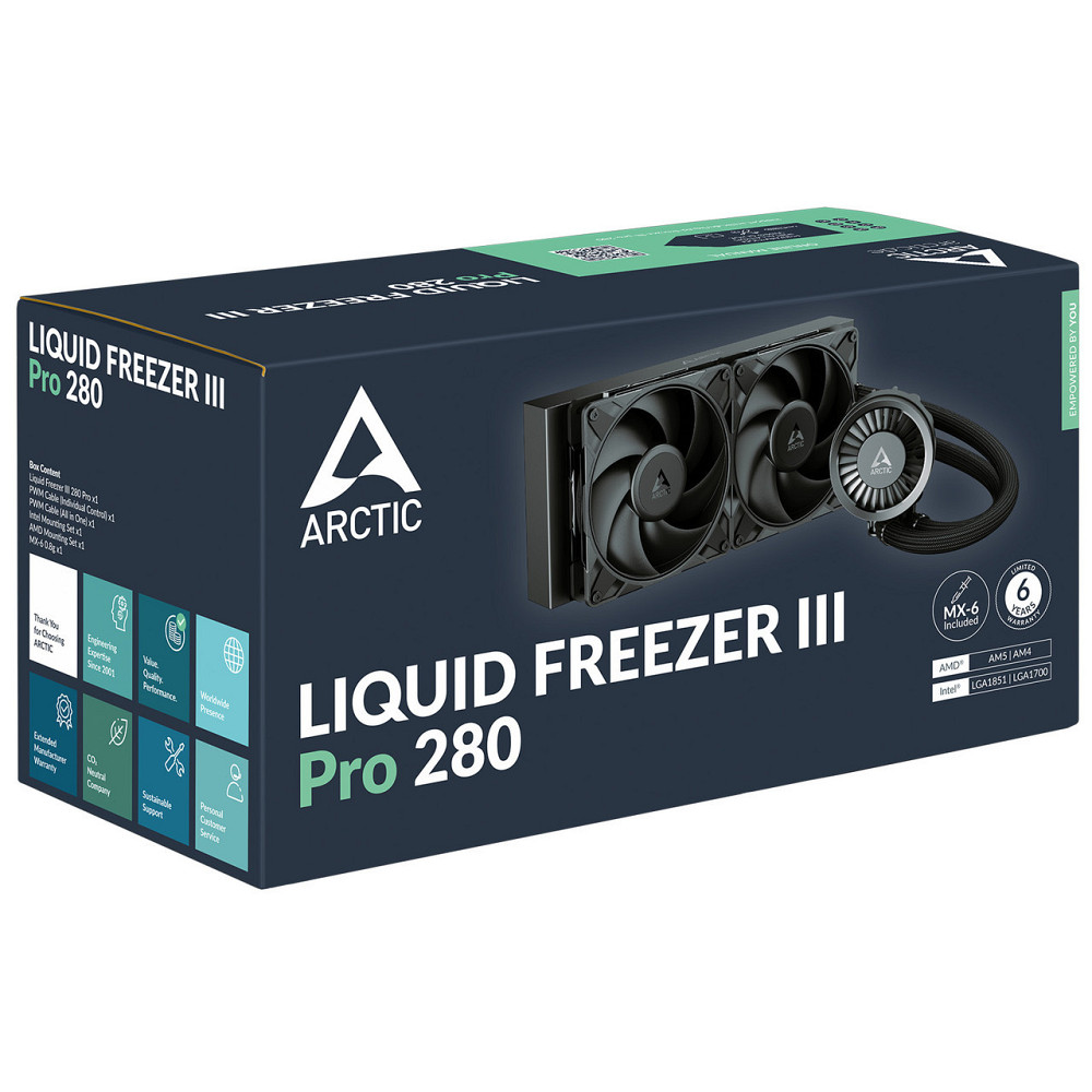 Система водяного охолодження Arctic Liquid Freezer III Pro 280 Black (ACFRE00179A) ( 10883 ) Харьков - изображение 6