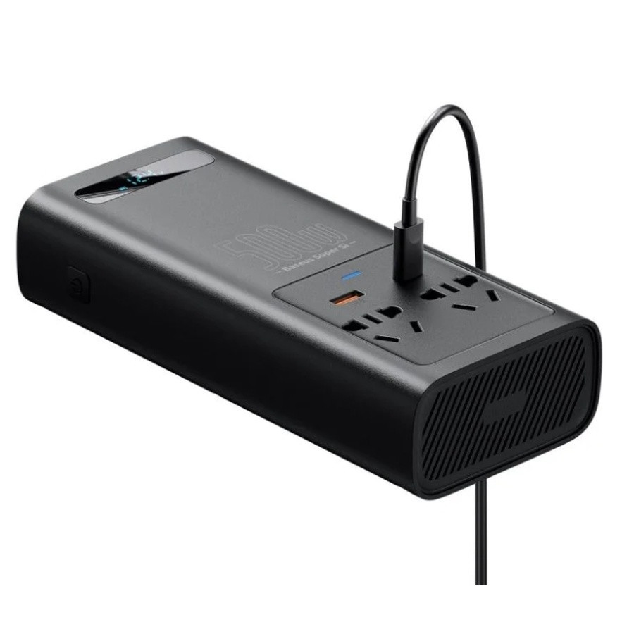 Автомобільний інвертор Baseus 500W чорний Київ - фото 6